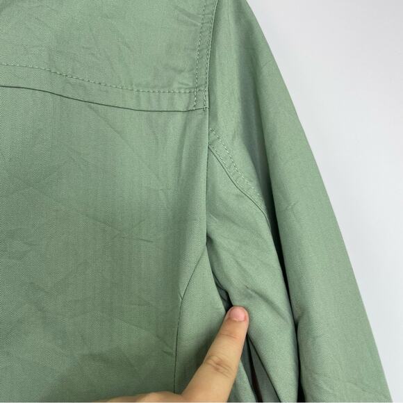 Talbots light green button down utility jacket women's size Small - Picture 5 of 10